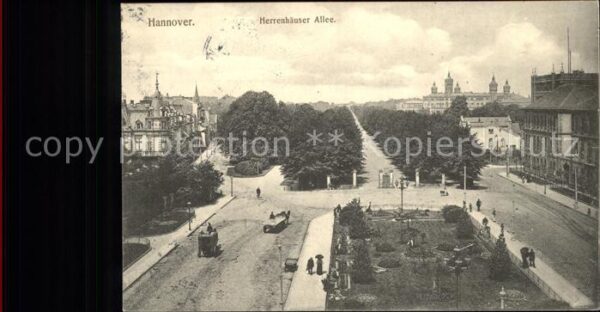 Hannover Herrenhäuser Allee Pferdefuhrwerk