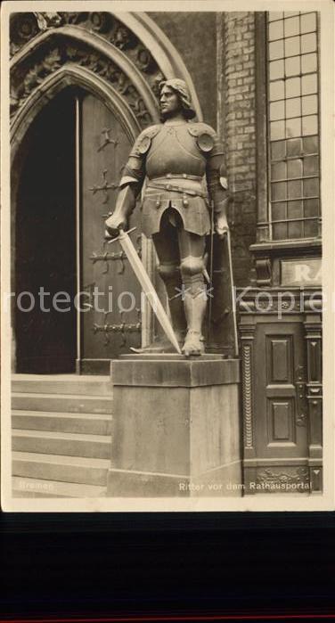 Bremen Ritter vor dem Rathausportal