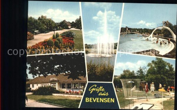 Bad Bevensen Kurpark Teich Fontäne Schwimmbad Minigo