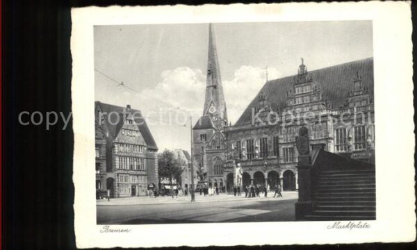 Bremen Marktplatz Roland Rathaus Kirche