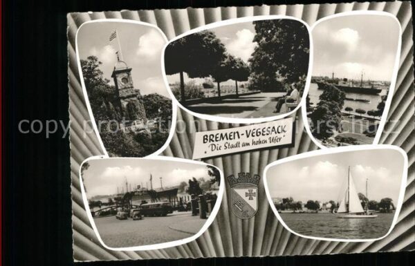 Vegesack Teilansichten Stadt am Hohen Ufer Prome