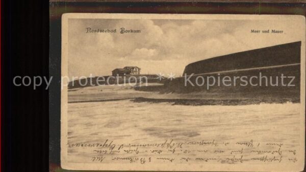Borkum Meer und Mauer Nordseebad