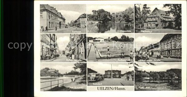 Uelzen Lueneburger Heide Rathaus Mühle Fischerhof Strassenpartie
