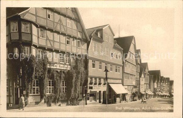 Bad Wildungen AH Strasse Löwen Apotheke Fachwerkhaus
