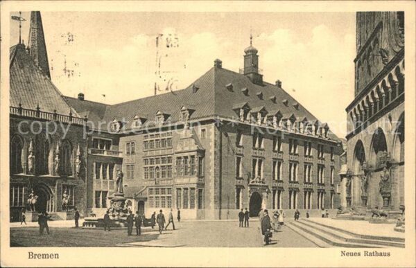 Bremen Neues Rathaus Brunnen