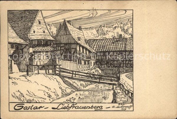 Goslar Liebfrauenberg Zeichnung A. de Graaf