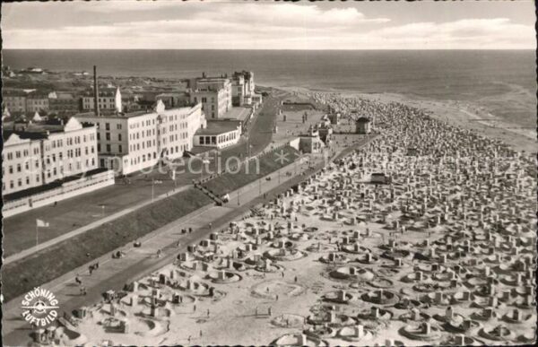 Borkum Nordseeheilbad Strand Fliegeraufnahme