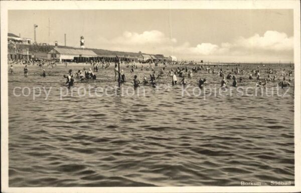 Borkum Südbad Strand Badespass Nordseeheilbad