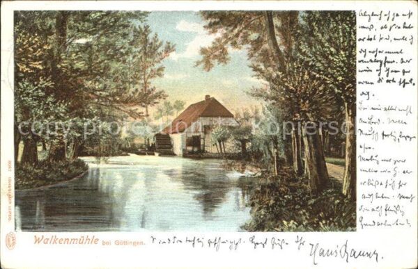 Goettingen Niedersachsen Walkenmühle Wasserrad