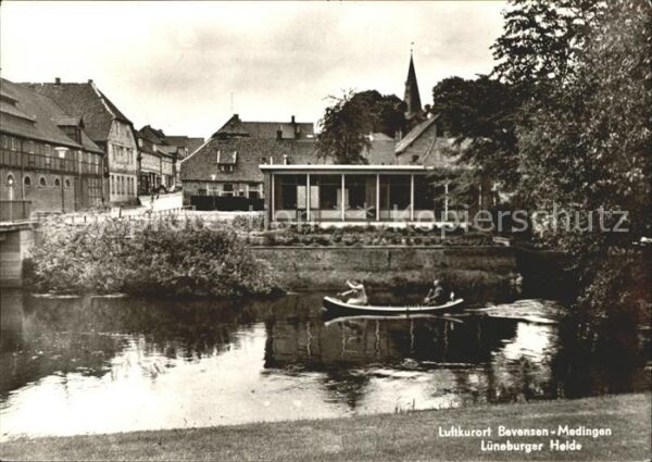 Medingen Bad Bevensen Partie an der Ilmenau Paddelboot Luftku
