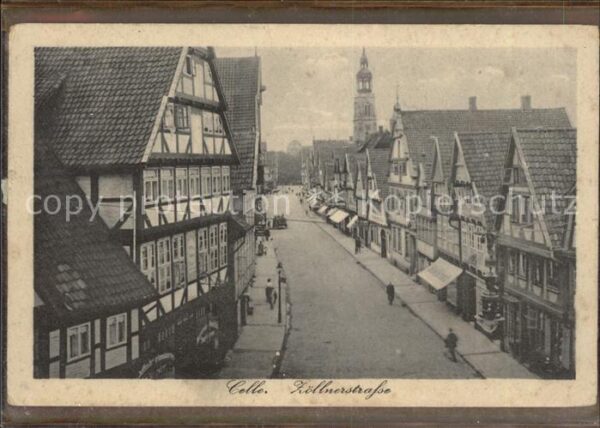 Celle Niedersachsen Zöllnerstrasse Fachwerkhaus Kirchturm