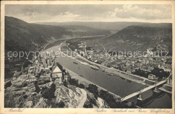 Traben-Trarbach Moseltal Fliegeraufnahme