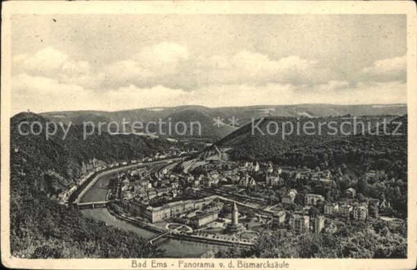 Bad Ems Lahn Panorama Bismarcksäule