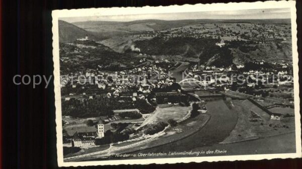 Niederlahnstein Fliegeraufnahme Lahnmündung Rhein