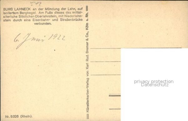 Lahntal Burg Lahneck – Bild 2
