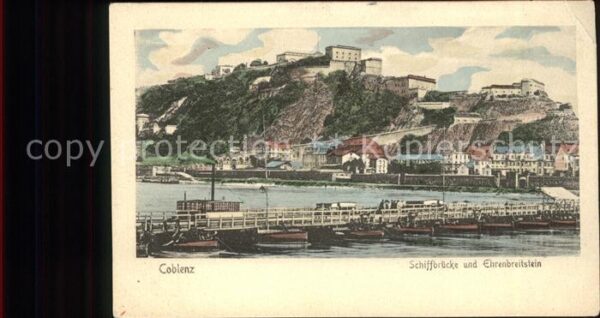 Coblenz Koblenz Schiffbrücke Ehrenbreitenstein