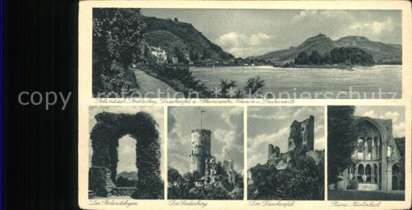 Rolandseck mit Godesburg u.Drachenschloß