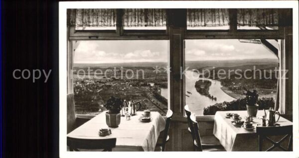Drachenfels Blick vom Hotel-Restaurant a.d.Drachenf