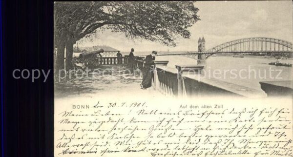 Bonn Rhein Partie auf dem alten Zoll