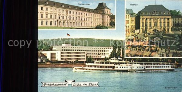 Bonn Rhein Universität u.Rathaus
