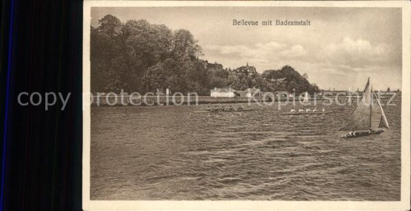 Kiel Bellevue mit Badeanstalt