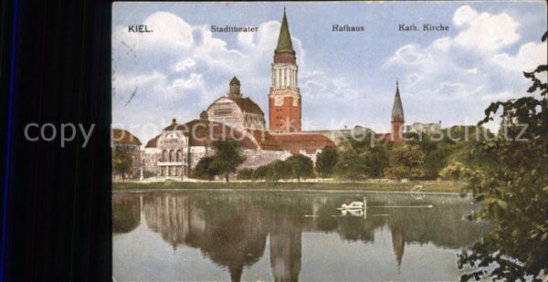 Kiel Stadttheater Rathaus u.Kath.Kirche