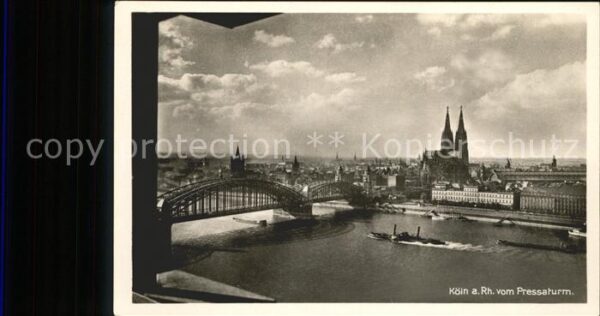 Koeln Rhein Blick vom Pressaturm
