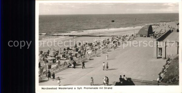 Westerland Sylt Promenade mit Strand