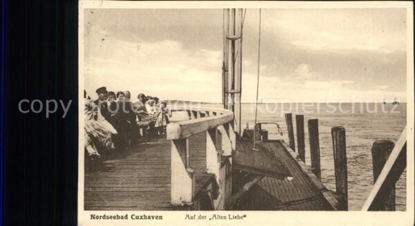 Cuxhaven Nordseebad Partie auf der Alten Liebe