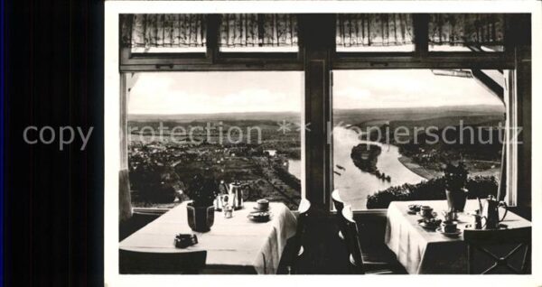 Koenigswinter Blick vom Hotel-Restaurant Drachenfels