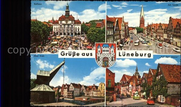 Lueneburg Rathaus u.Partie am Sande