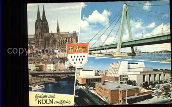 Koeln Rhein Dom Sverinsbrücke u.Opernhaus