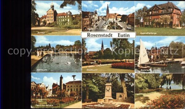 Eutin JugendherbergeMarkt mit Rathaus u.Weber