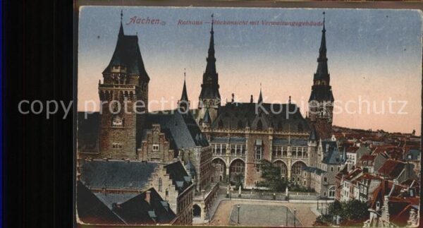 Aachen Rathaus mit Verwaltungsgebäude (Feldpos