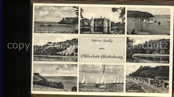 Gluecksburg Ostseebad Yachthafen u.Rosenterrasse