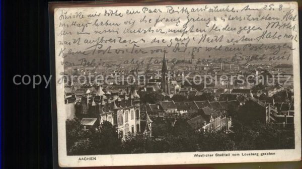 Aachen Blick vom Lousberg (Feldpost)