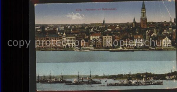 Kiel mit Rathausturm (Feldpost)
