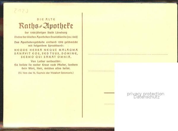 Lueneburg Die alte Raths-Apotheke – Bild 2