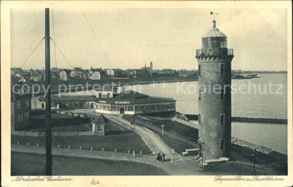 Cuxhaven Nordseebad Seepavillon u.Leuchtturm