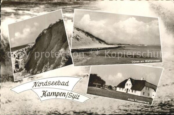 Kampen Sylt Altes Friesenhaus u.Rottes Kliff