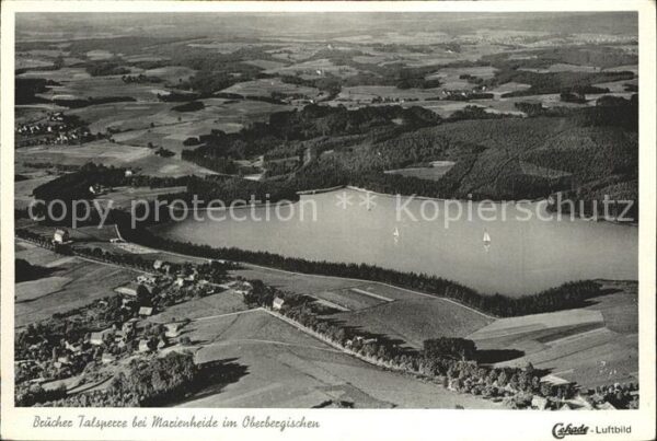 Marienheide Luftaufnahme von der Brücher Talsperre