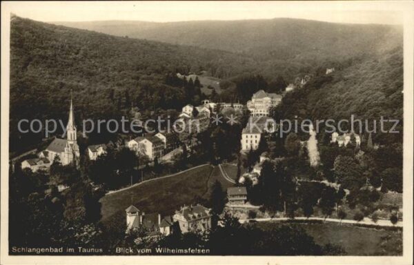 Schlangenbad Taunus Blick vom Wilhelmsfelsen