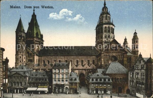 Mainz Rhein Dom von Westen