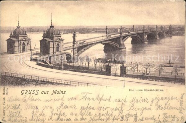 Mainz Rhein Die neue Rheinbrücke