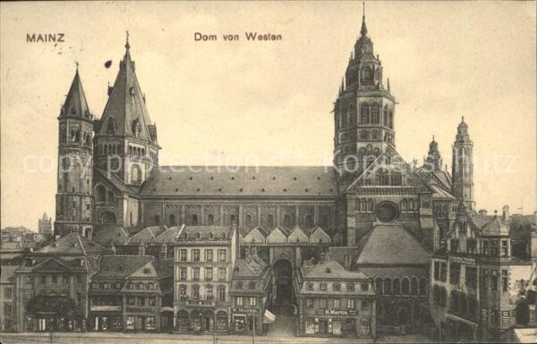 Mainz Rhein Dom vom Westen