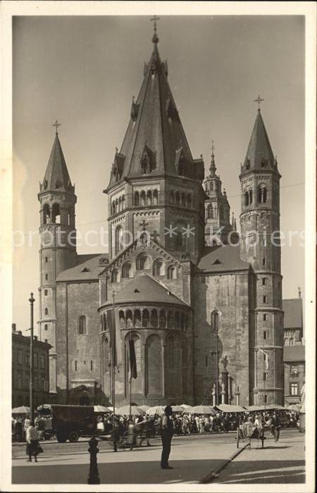 Mainz Rhein Blick vom Liebfrauenplatz auf den Dom