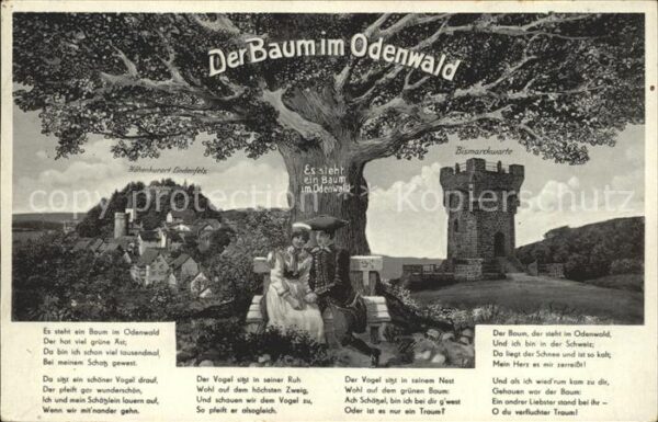 Lindenfels Odenwald mit Bismarckwarte (Stempel)