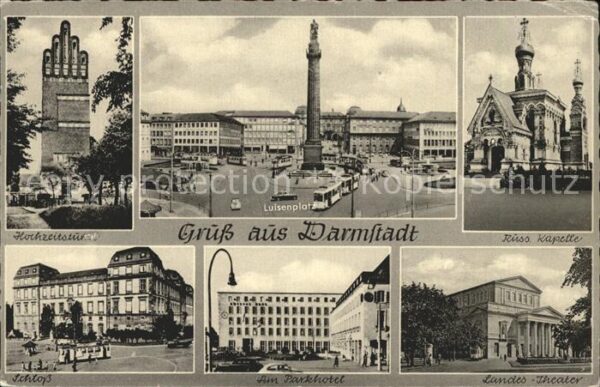 Darmstadt Russ.KapelleLuisenplatz u.Landes-Theate