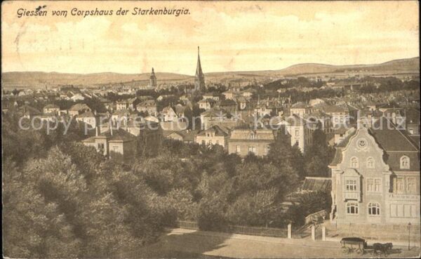 Giessen Lahn Blick vom Corpshaus d.Starkenburgia (Fe