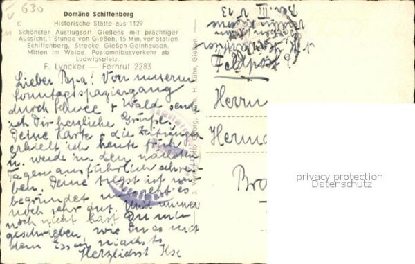 Giessen Lahn Innenhof vom Schiffenberg (Feldpost) – Bild 2